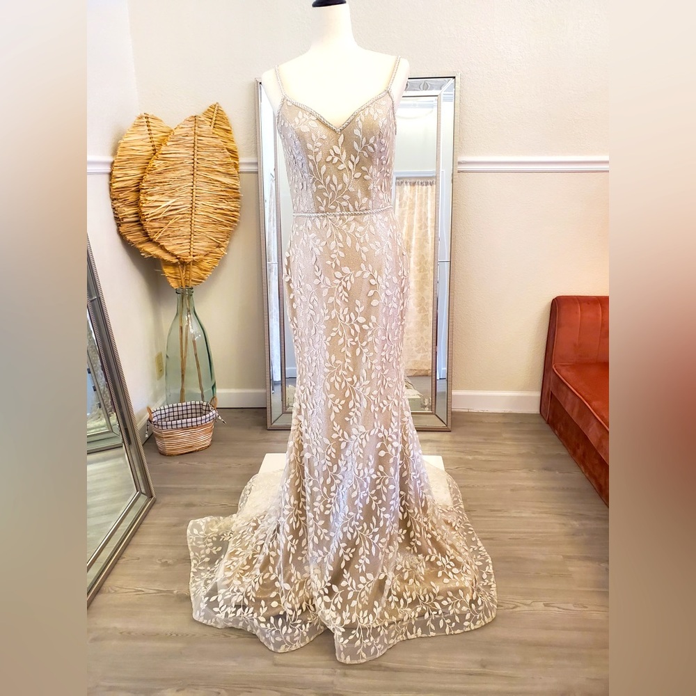 NEW Champagne JVN by Jovani Prom/Formal Gown size 6